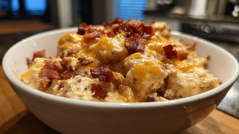Crockpot Crack Chicken with Bacon and Cheese