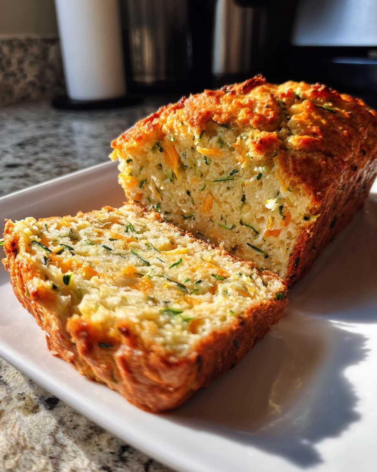 Easy Zucchini Cheddar Herb Bread - detail 1