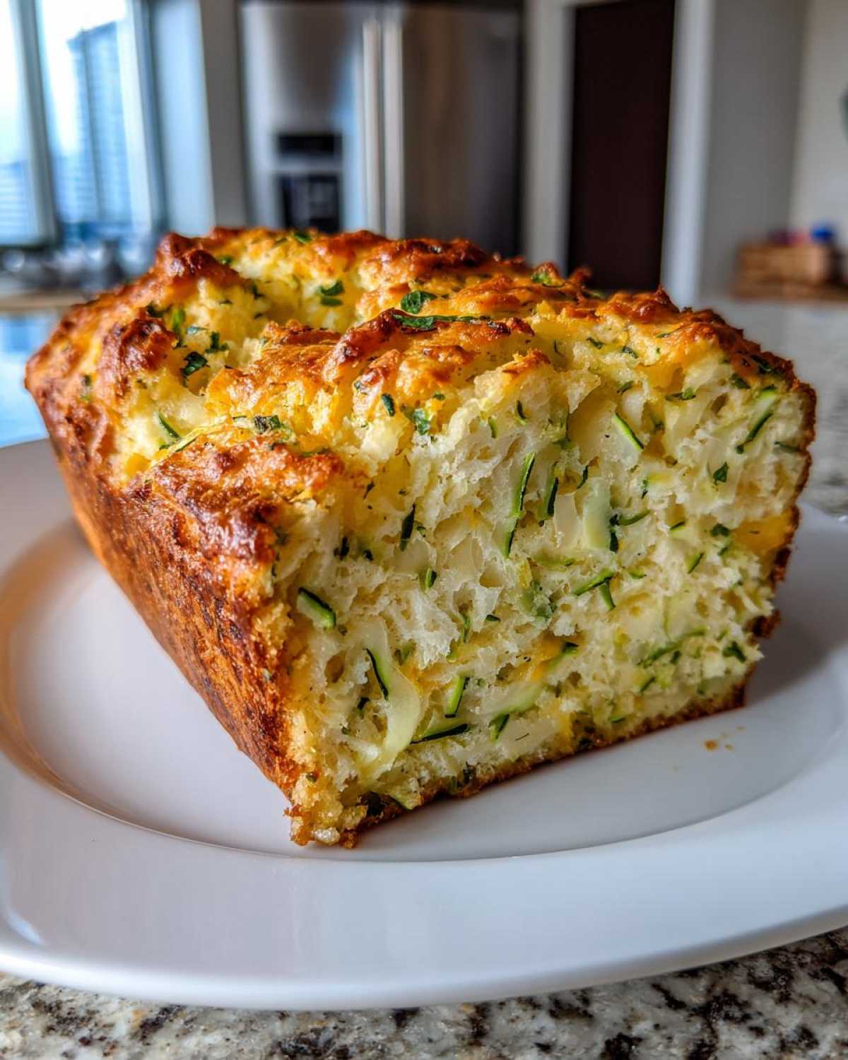 Easy Zucchini Cheddar Herb Bread - detail 4