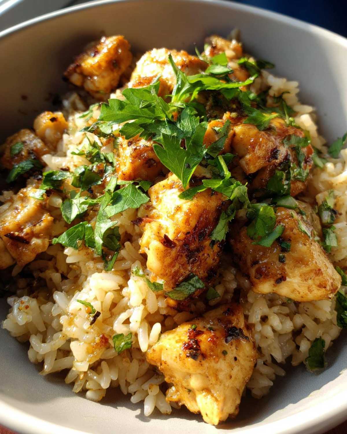 High-Protein Garlic Chicken Rice - detail 1