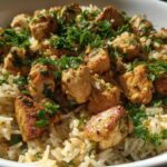 High-Protein Garlic Chicken Rice