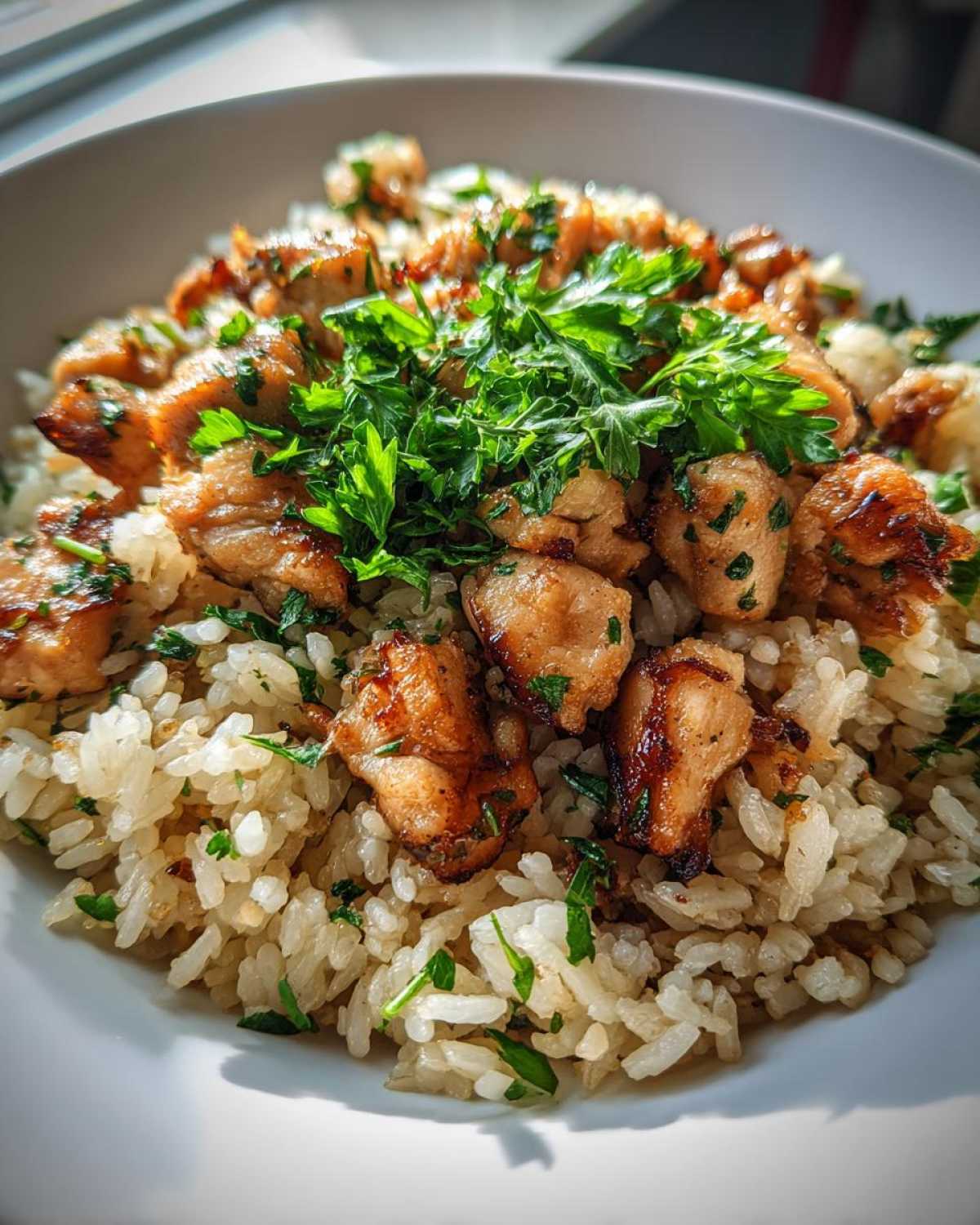 High-Protein Garlic Chicken Rice - detail 3