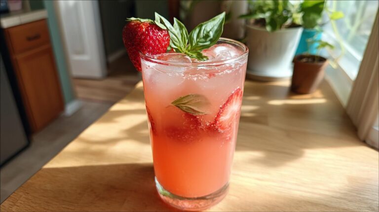 Homemade Strawberry Basil Lemonade (Refreshing Twist)