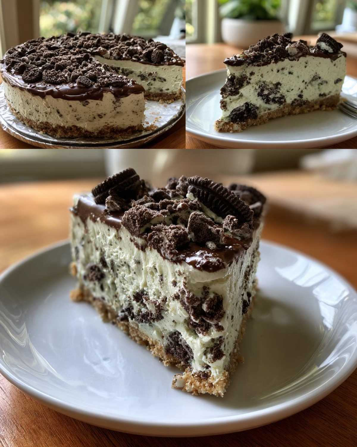 Mint Chocolate Chip Ice Cream Cake (No-Churn Recipe) - detail 3