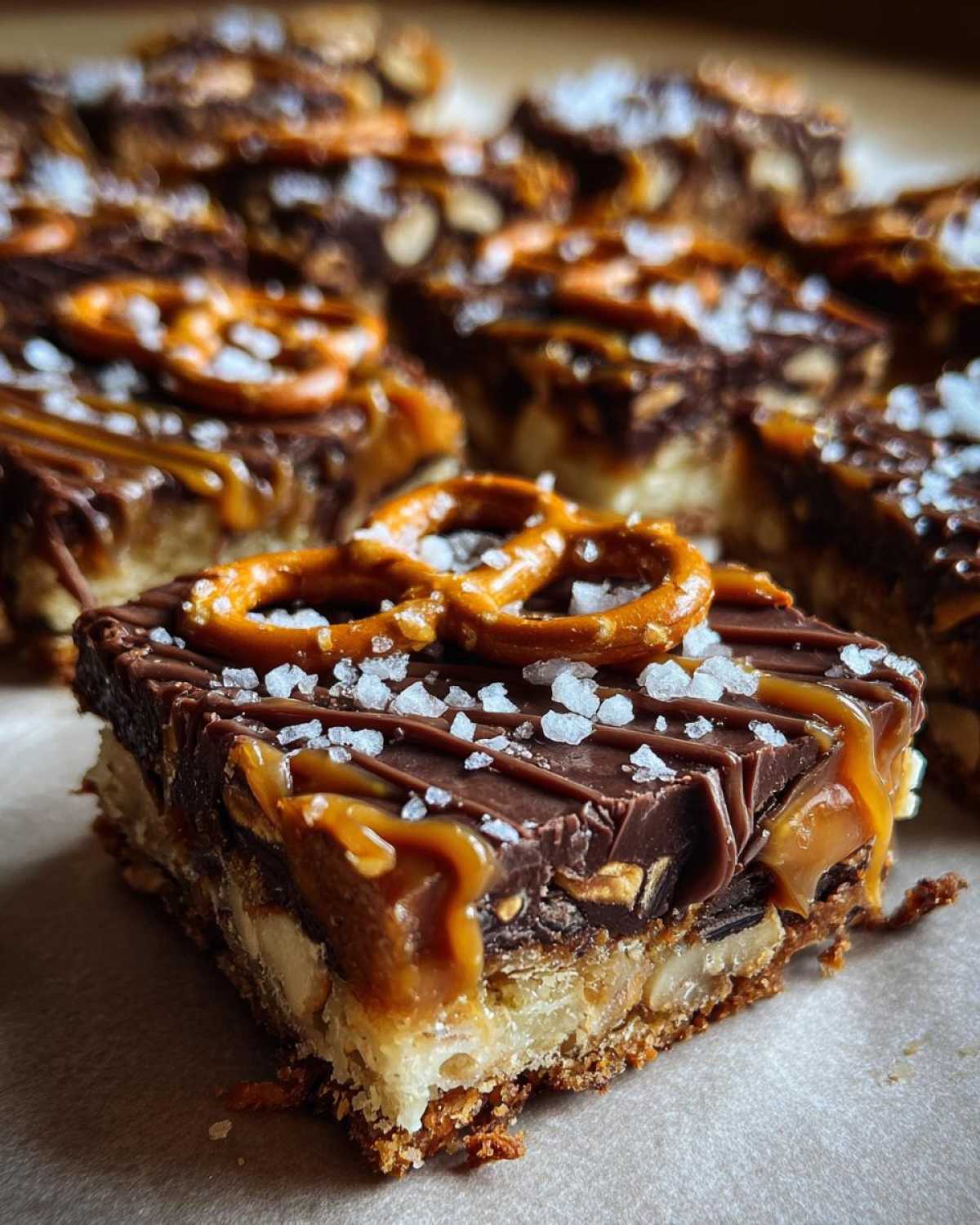 Salted Caramel Pretzel Magic Bars - detail 1