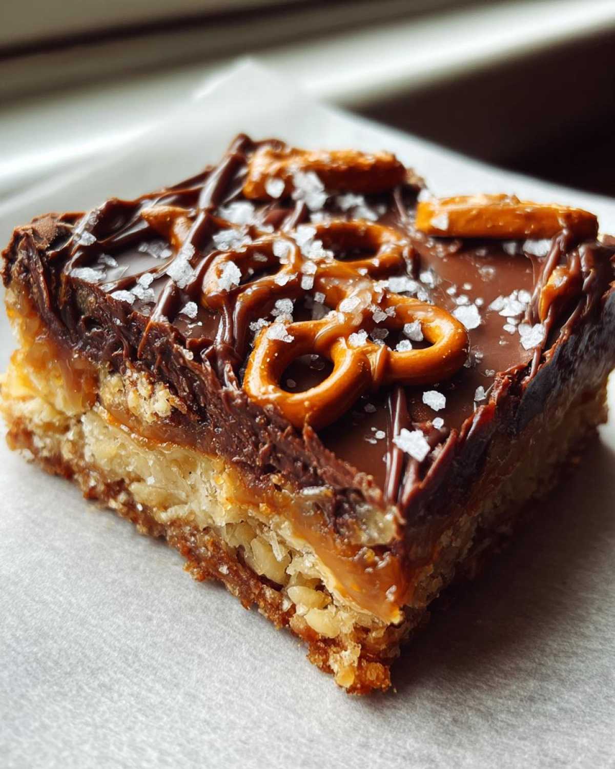 Salted Caramel Pretzel Magic Bars - detail 2