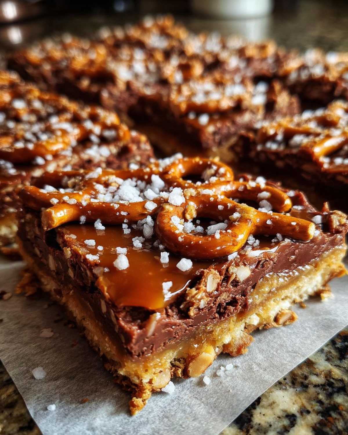 Salted Caramel Pretzel Magic Bars - detail 3