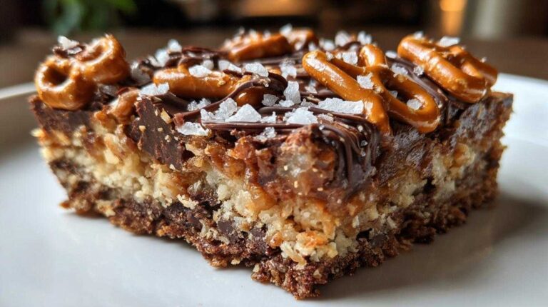 Salted Caramel Pretzel Magic Bars