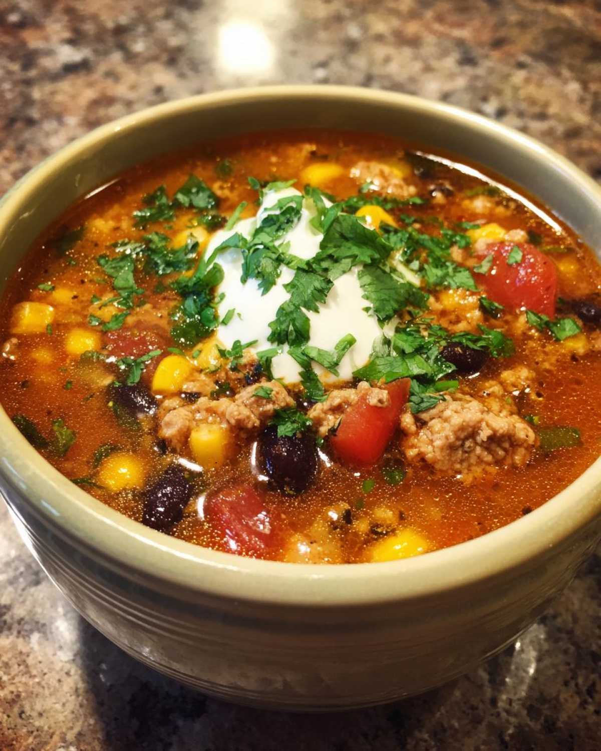 Skinny Turkey Taco Soup (Flavorful & Low-Cal) - detail 3