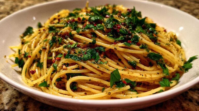 Spaghetti Aglio e Olio: Grandma’s Amazing 5-Minute Dish Spaghetti Aglio e Olio