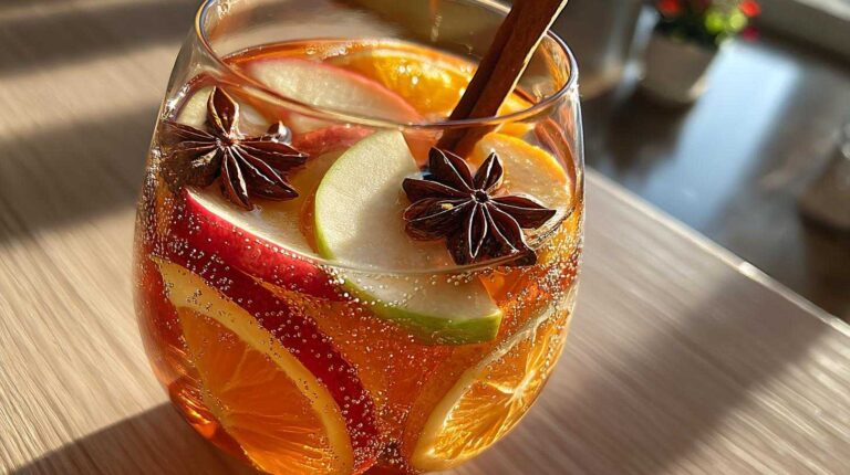 Spiced Apple Cider Sangria (Fall Party Favorite)