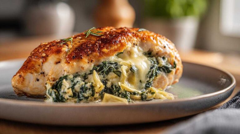 Spinach & Artichoke Stuffed Chicken (Fancy but Easy)