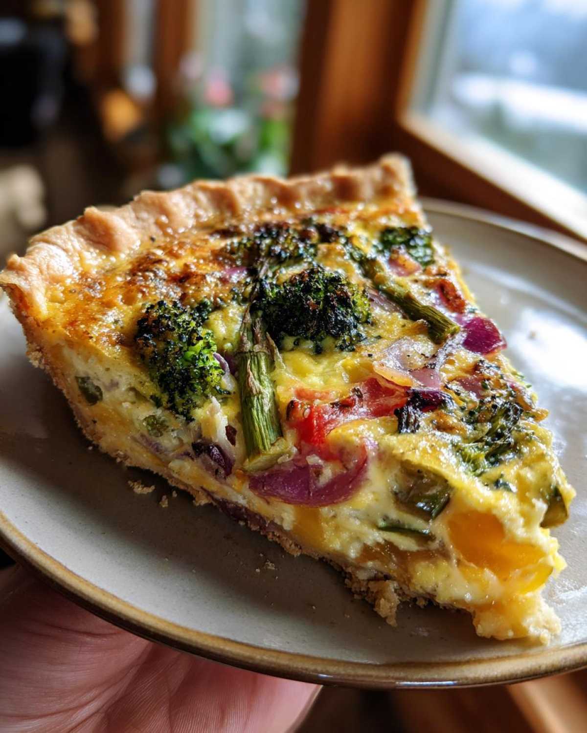 Spring Veggie Quiche (Easter Brunch Delight) - detail 1