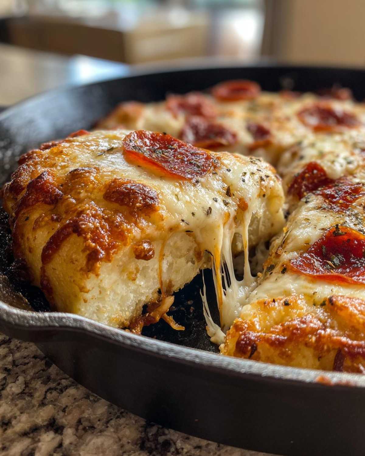 Stuffed Crust Skillet Pizza (Cheesy Hack at Home) - detail 2