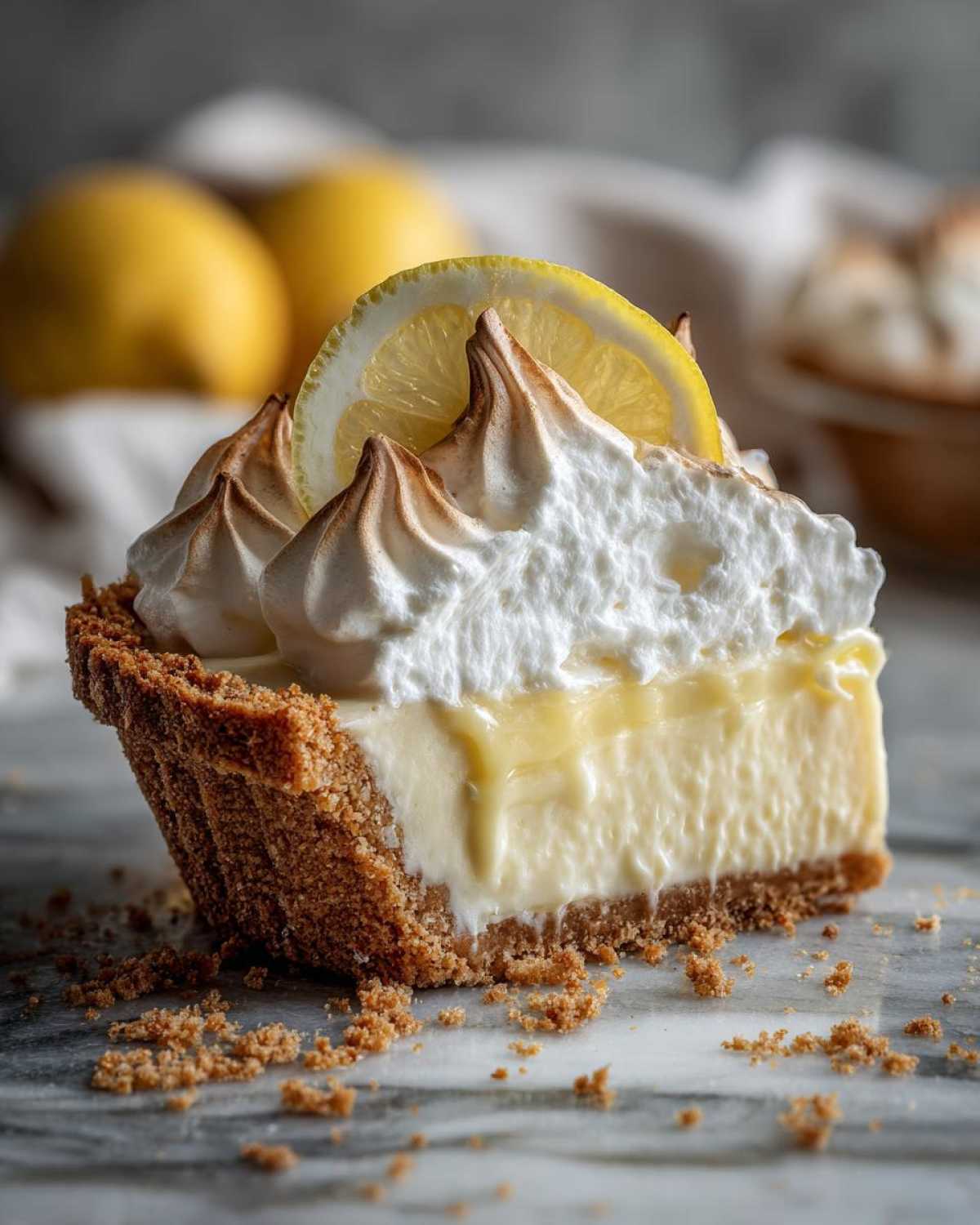 Fluffy Lemon Cloud Pie (Light & Refreshing) - detail 2