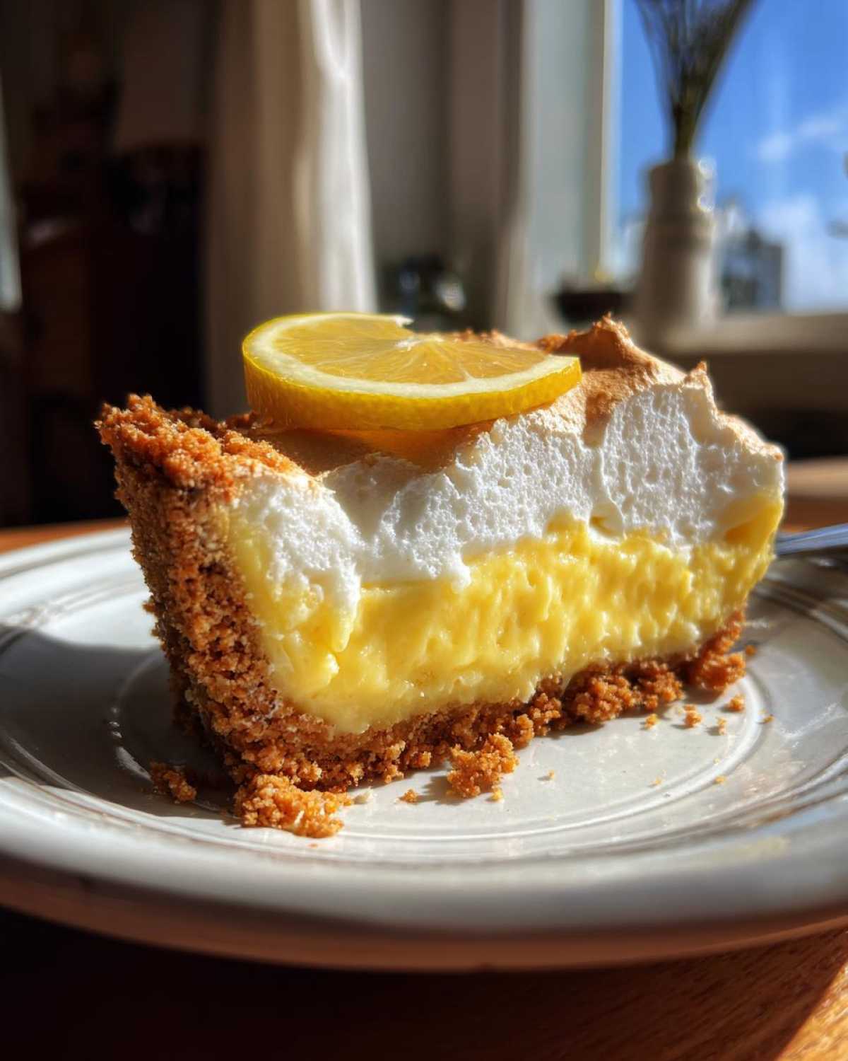 Fluffy Lemon Cloud Pie (Light & Refreshing) - detail 4