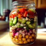 Mason Jar Greek Salad (Easy Meal Prep Lunch)