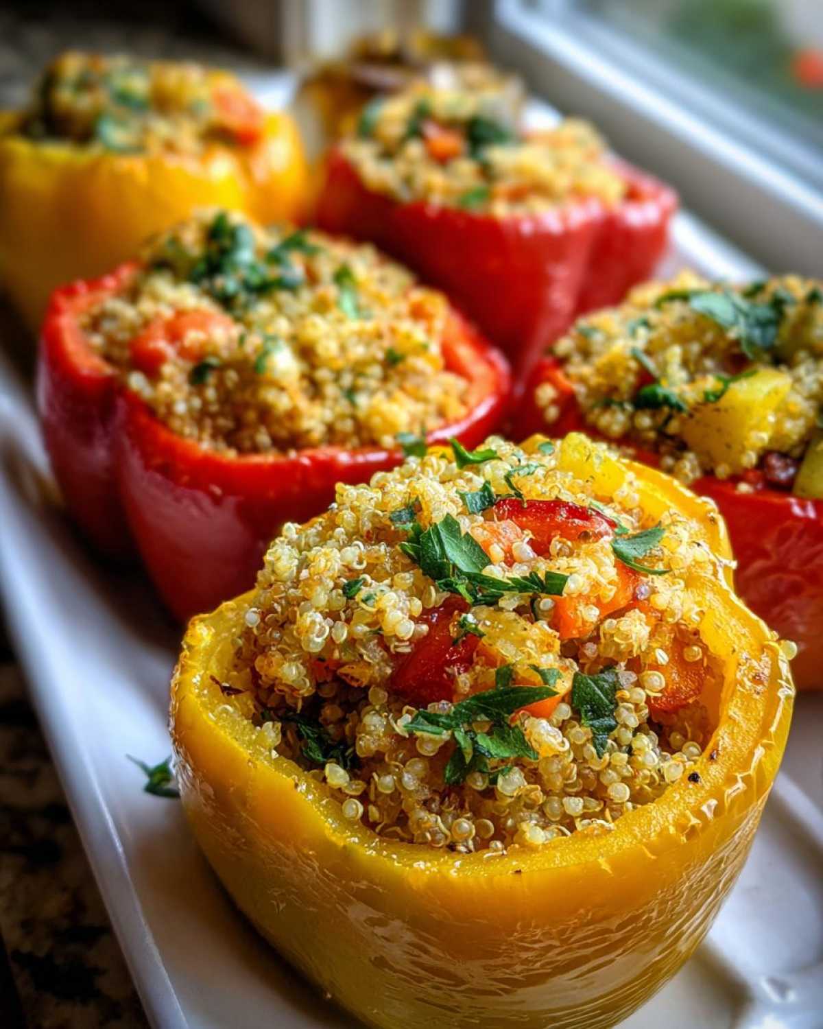 Quinoa Stuffed Bell Peppers (Veggie-Packed Dinner) - detail 2