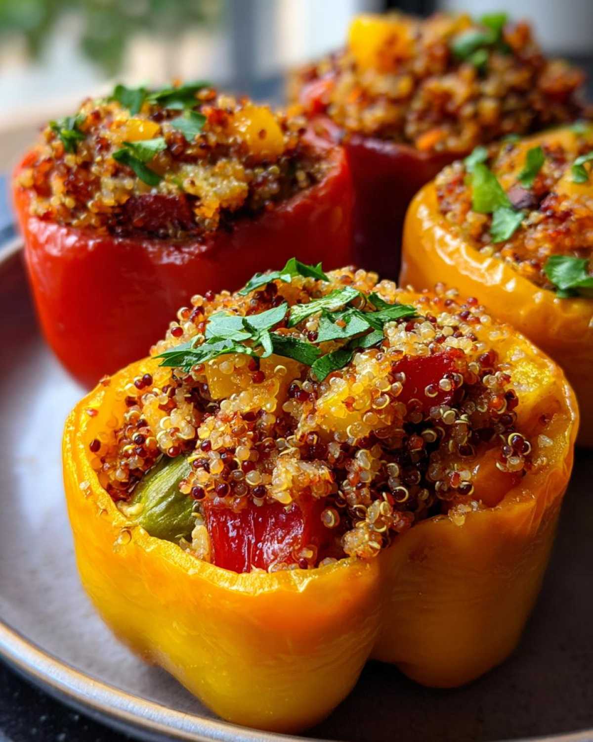 Quinoa Stuffed Bell Peppers (Veggie-Packed Dinner) - detail 3
