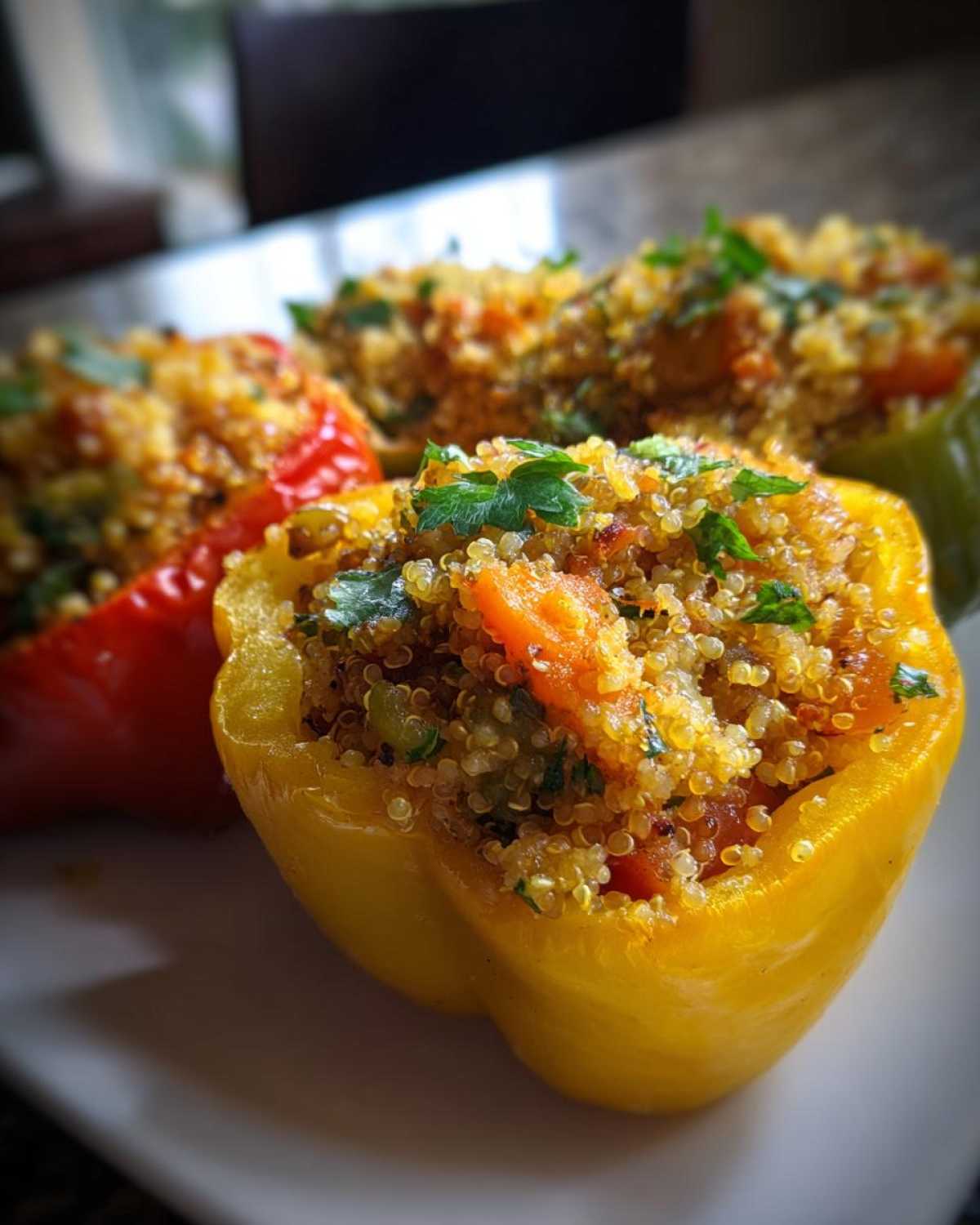 Quinoa Stuffed Bell Peppers (Veggie-Packed Dinner) - detail 4