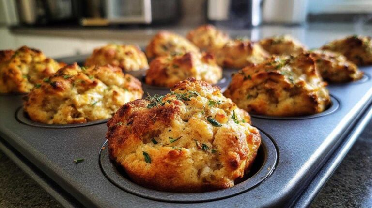Thanksgiving Stuffing Muffins (Portable Side Dish)