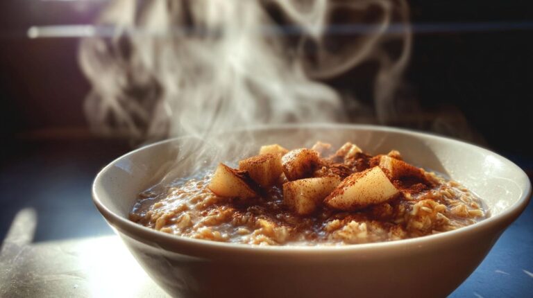 Apple Pie Oatmeal (5-Minute Microwave Breakfast)