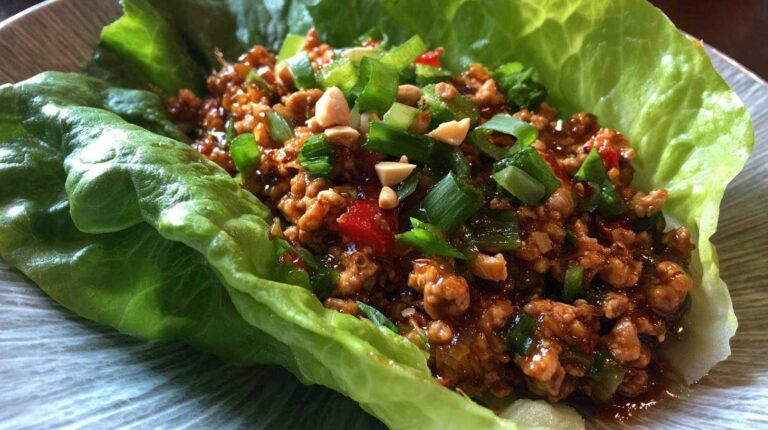 20-Minute PF Chang’s Style Asian Chicken Lettuce Wraps Asian Chicken Lettuce Wraps (20-Min PF Chang’s Style)