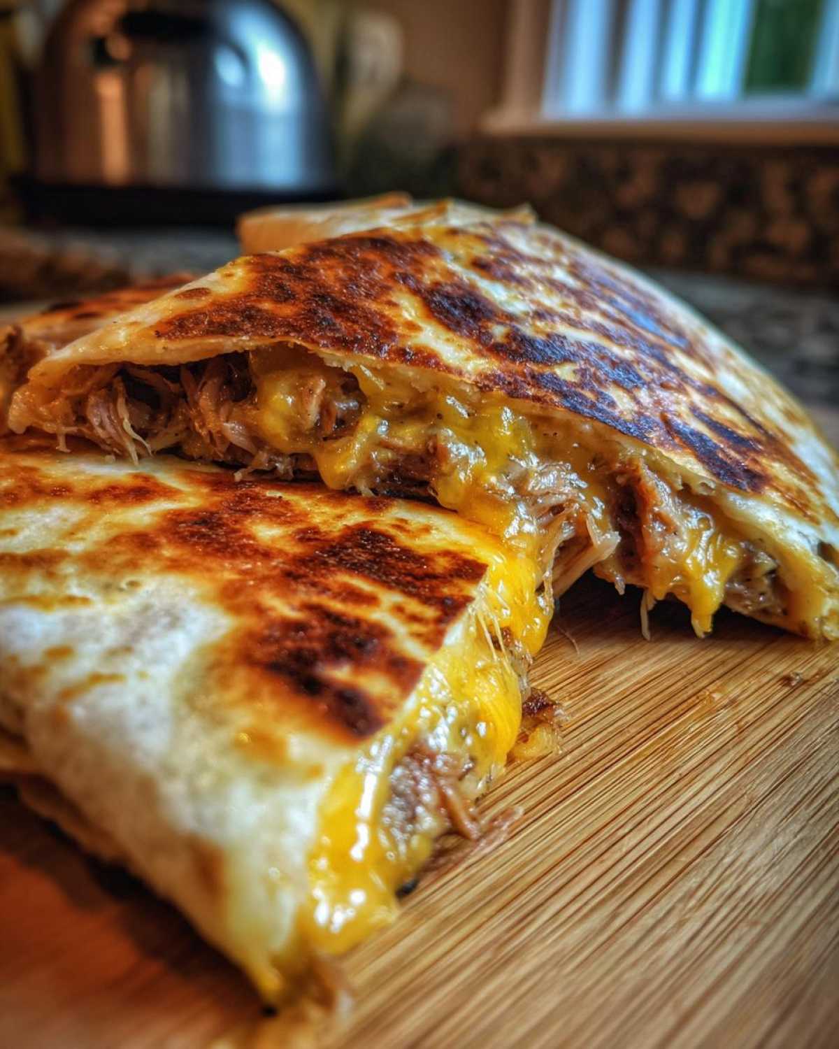 BBQ Pulled Pork Quesadillas (15-Minute Cheesy Leftovers) - detail 2