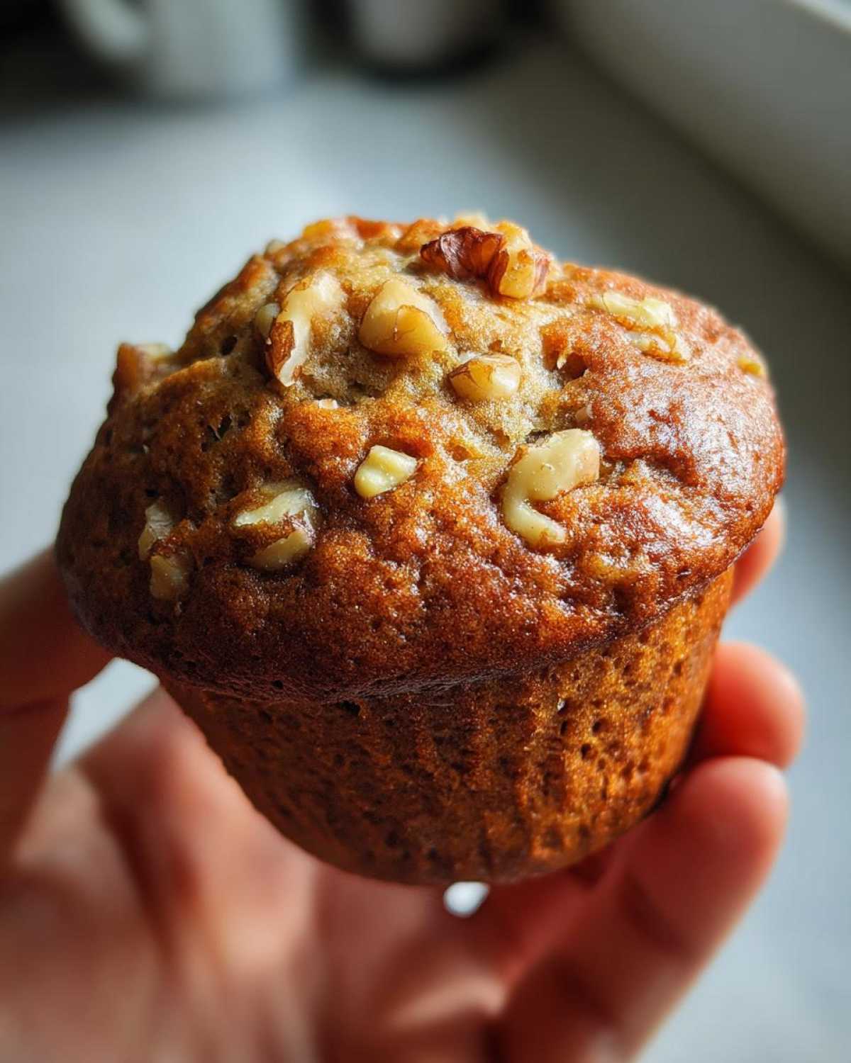 Banana walnut muffins - detail 4