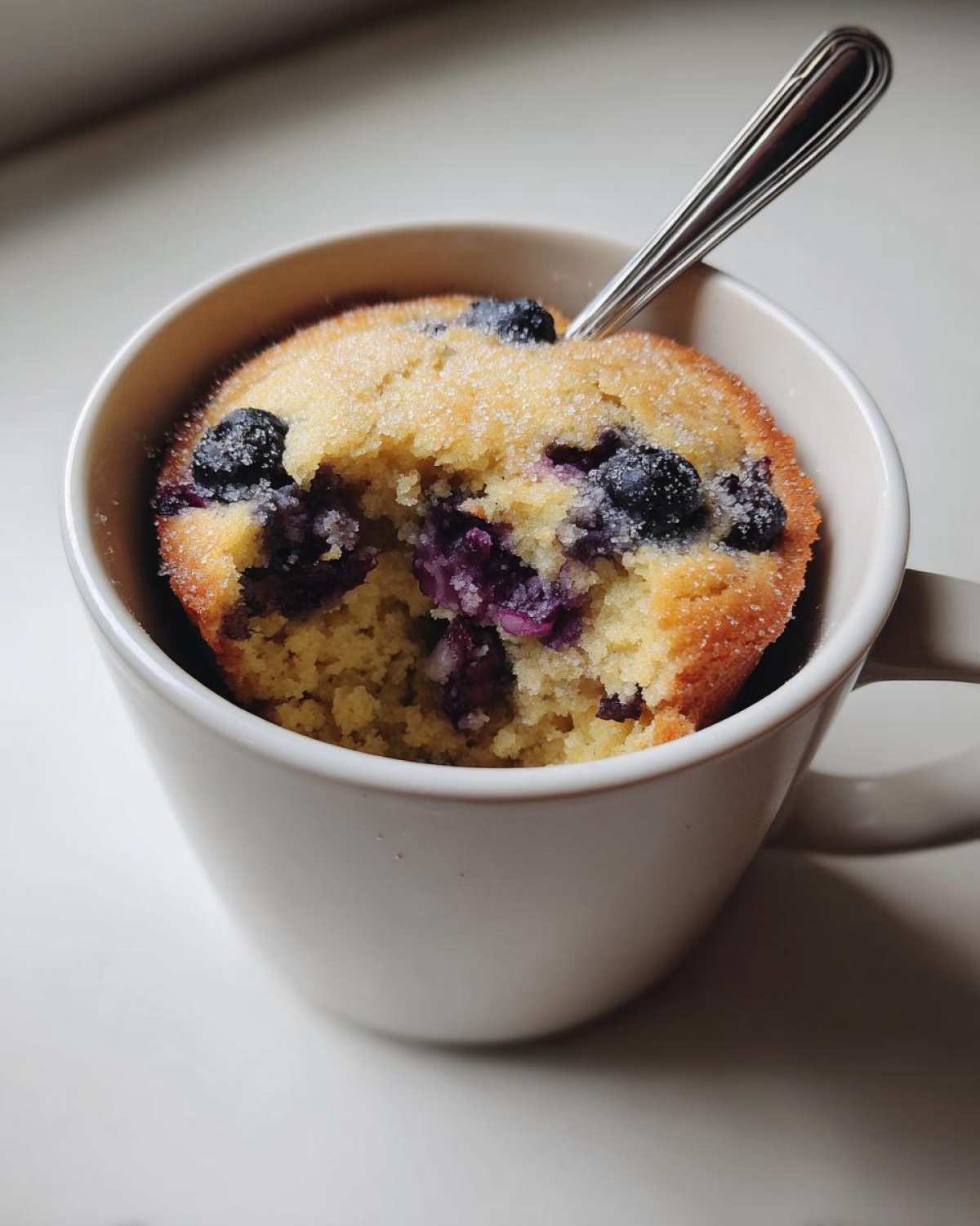 Blueberry Muffin Mug Cake (Quick Single-Serve Breakfast) - detail 2