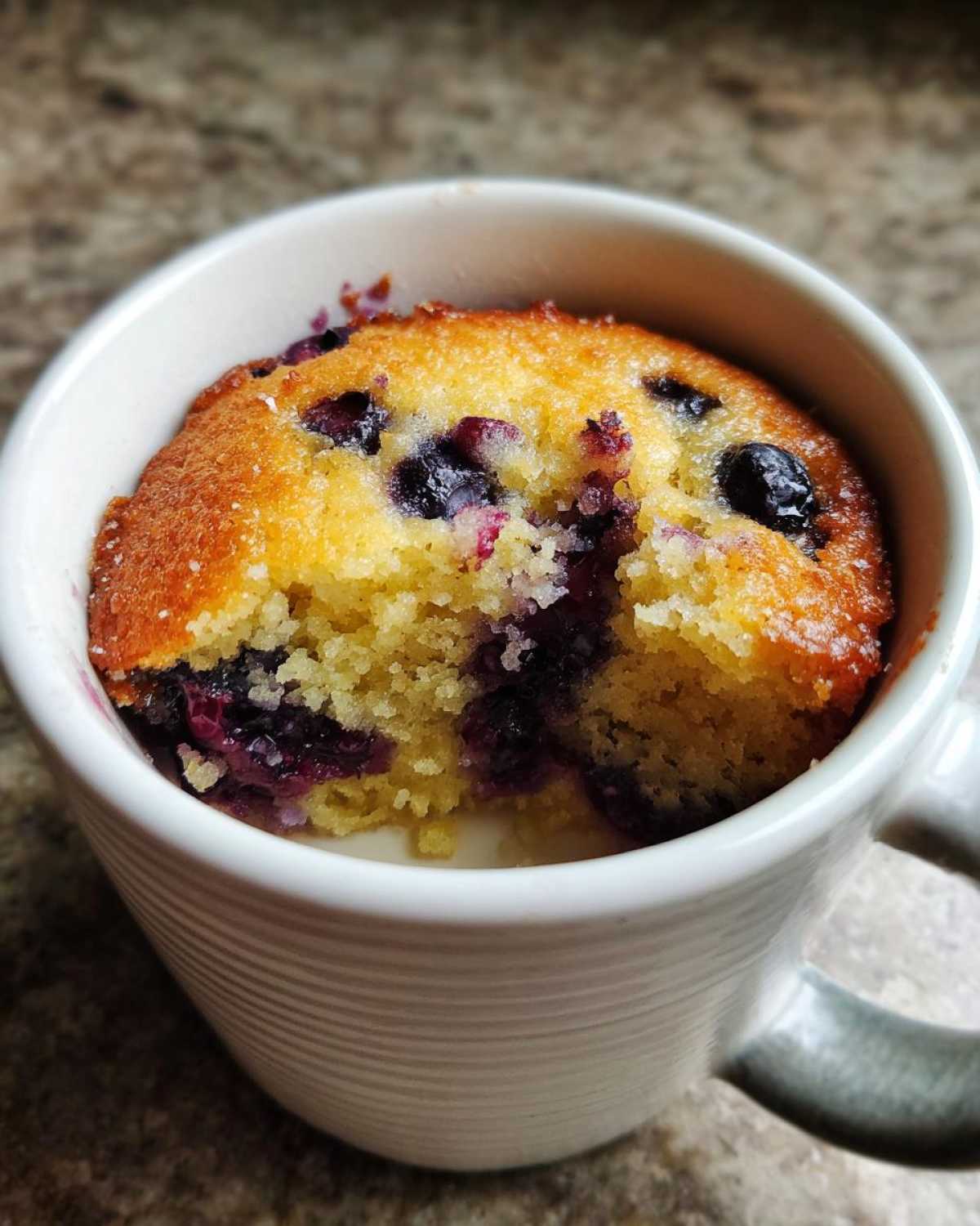 Blueberry Muffin Mug Cake (Quick Single-Serve Breakfast) - detail 3