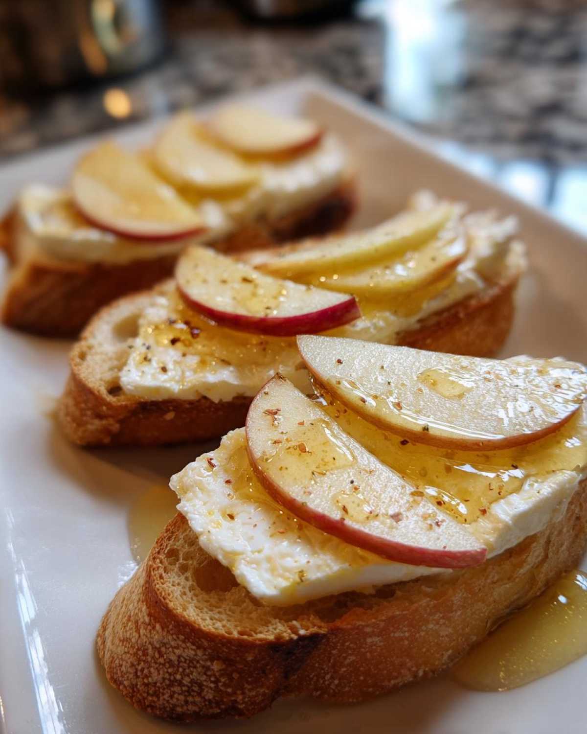 Brie & Apple Crostini with Honey (10-Min Gourmet App) - detail 2
