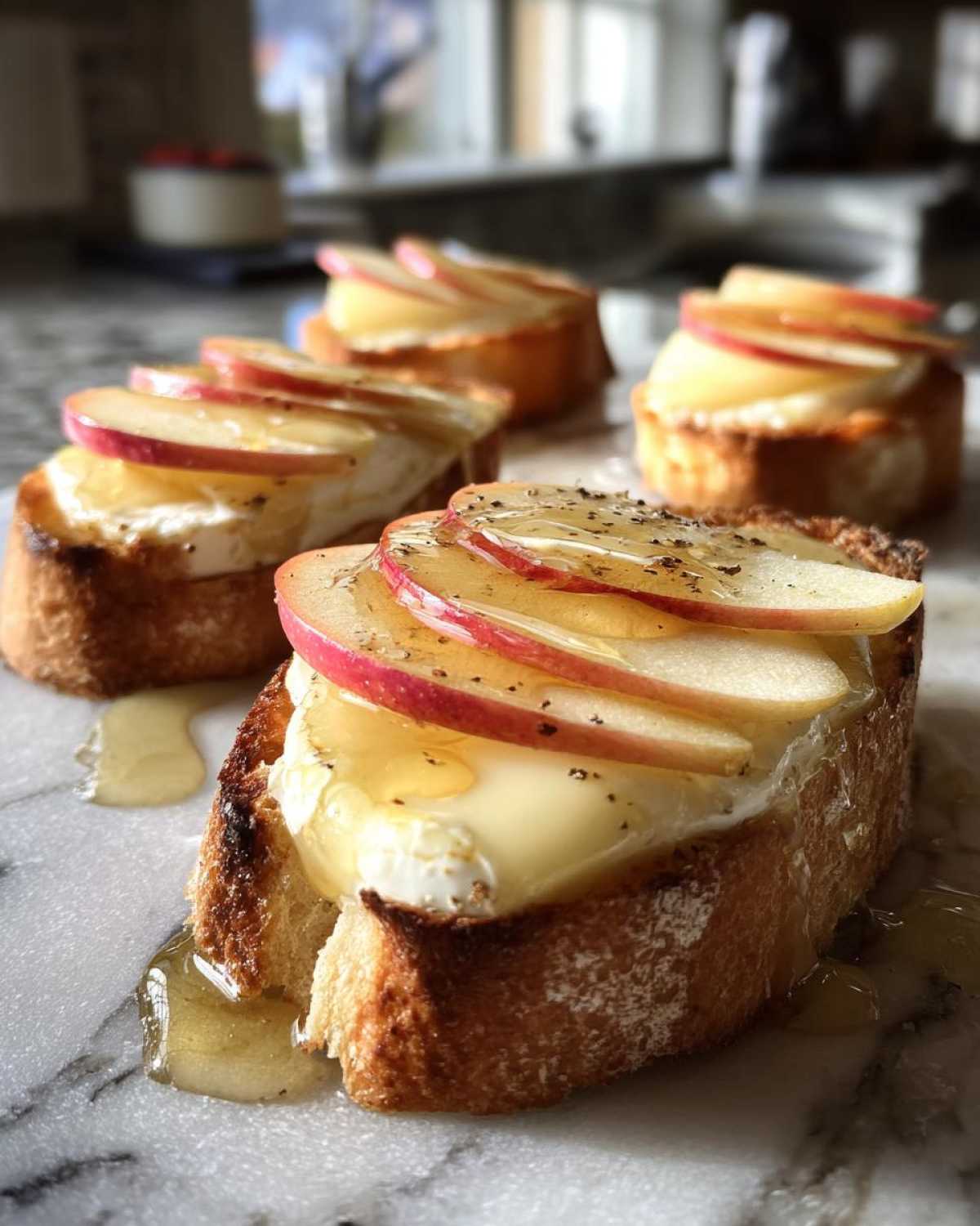 Brie & Apple Crostini with Honey (10-Min Gourmet App) - detail 3