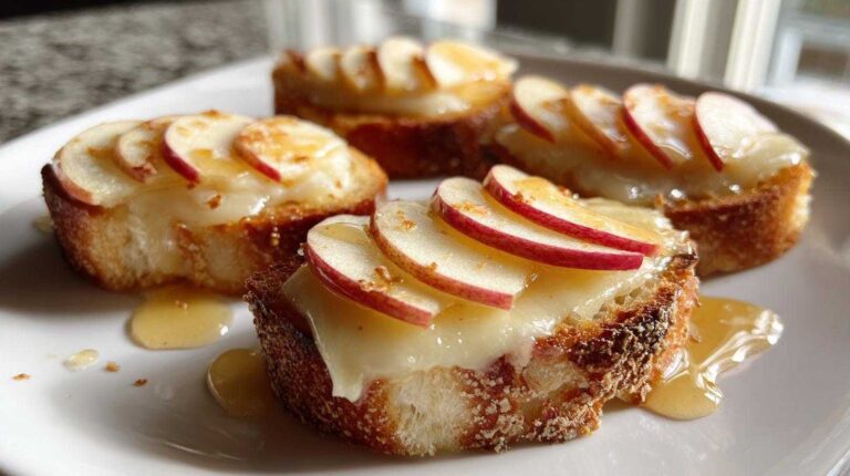 Brie & Apple Crostini with Honey (10-Min Gourmet App)