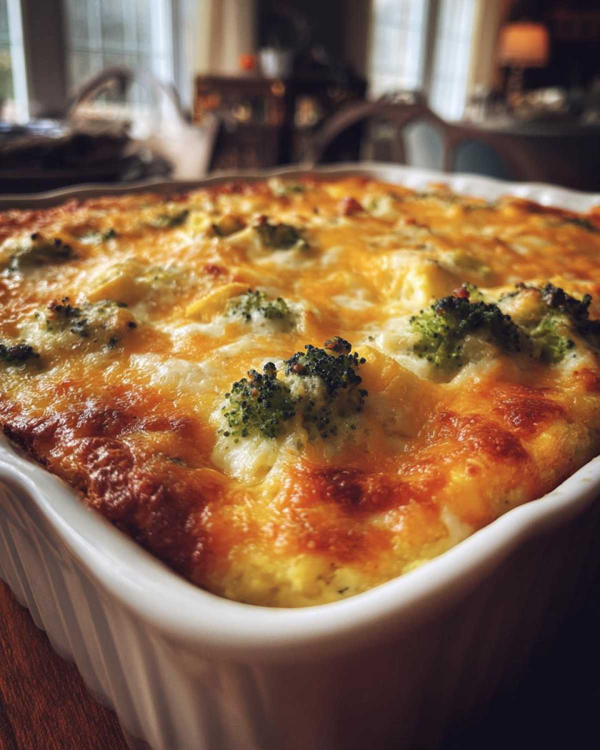 Broccoli cheddar squash casserole - detail 2