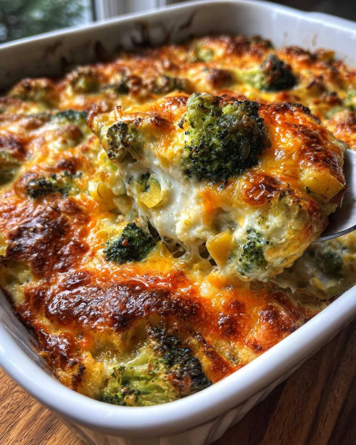 Broccoli cheddar squash casserole - detail 3