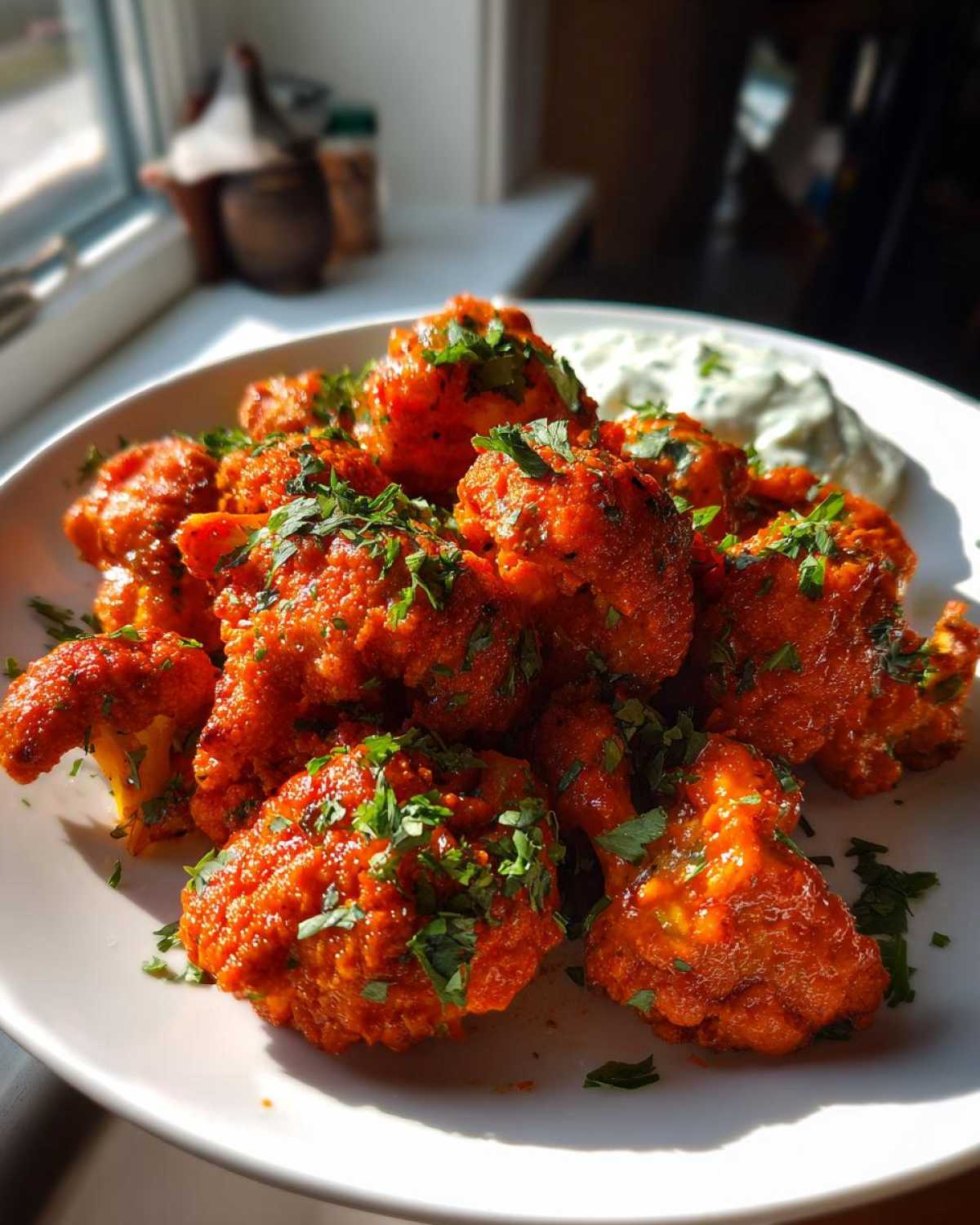 Buffalo Cauliflower Bites (Air Fryer 20-Minute Meatless Wings) - detail 4
