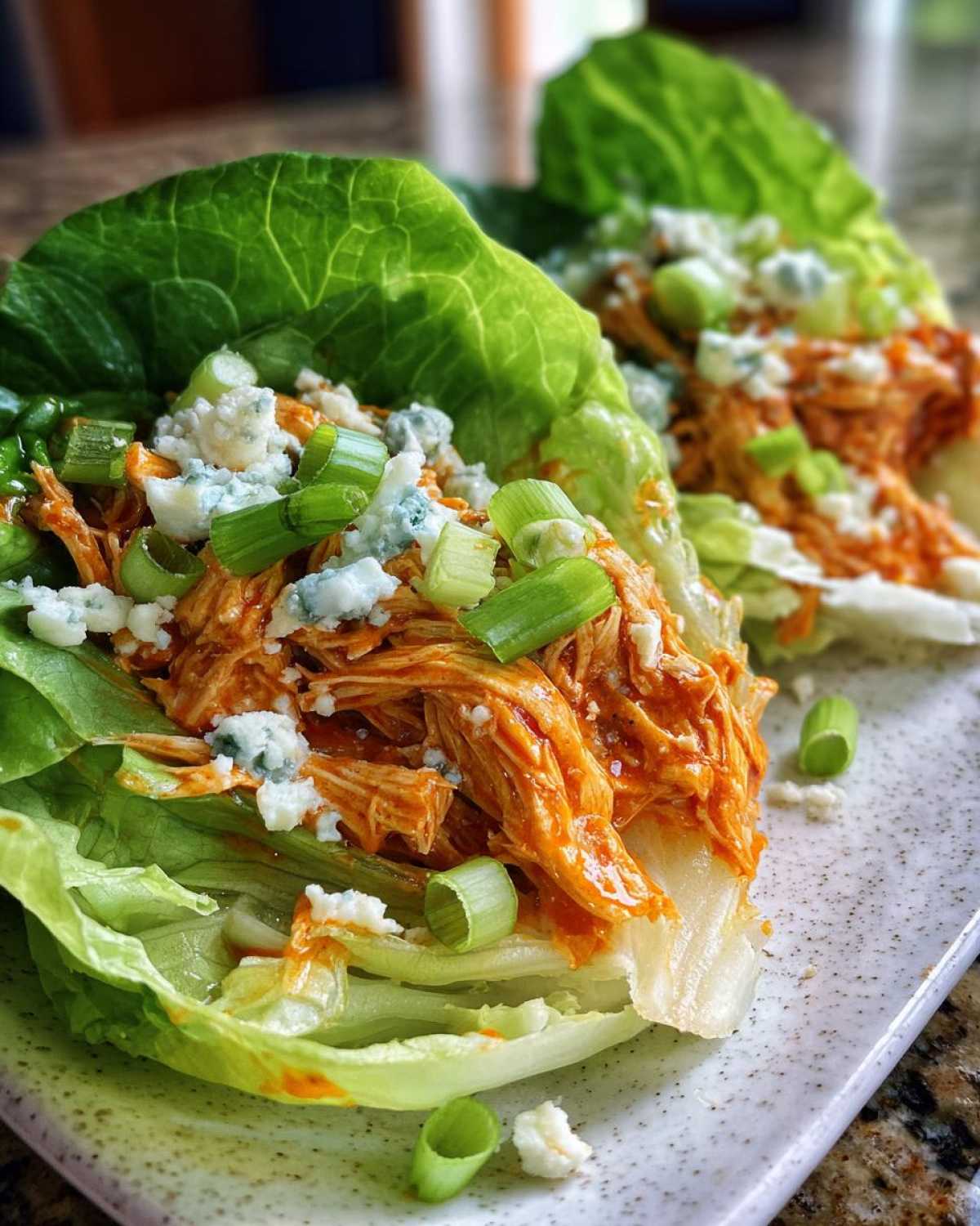 Buffalo Chicken Lettuce Wraps (15-Minute Keto Dinner) - detail 2