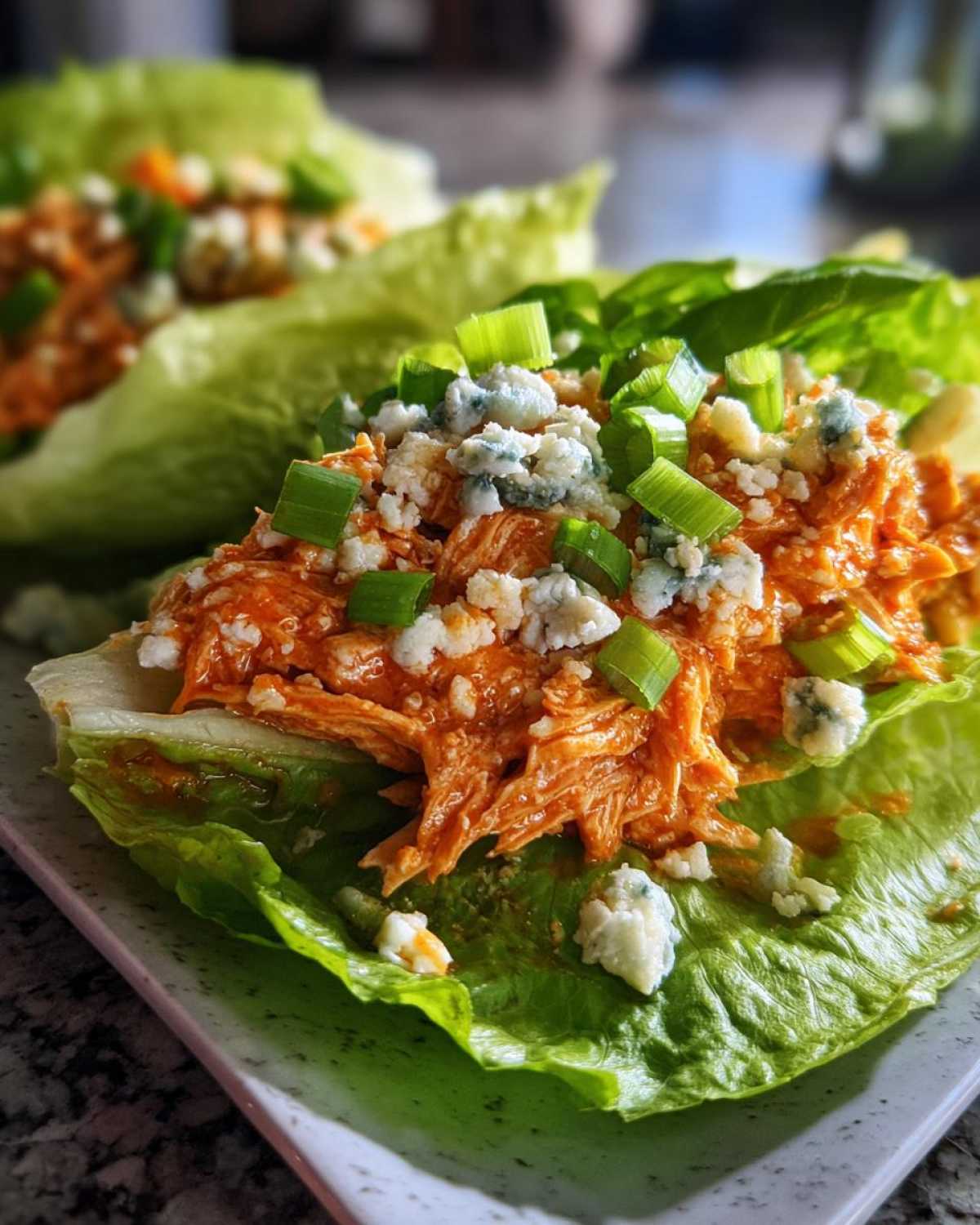 Buffalo Chicken Lettuce Wraps (15-Minute Keto Dinner) - detail 4