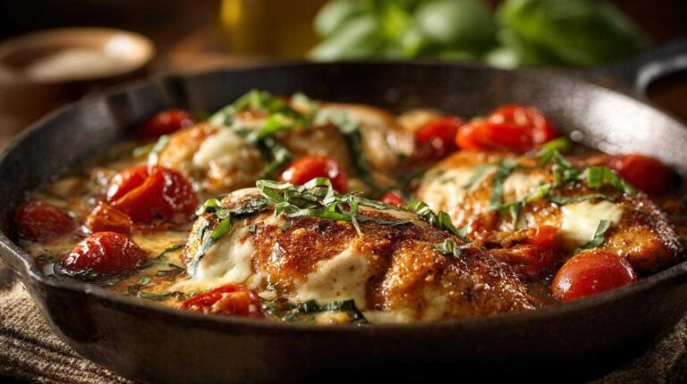 Caprese Chicken Skillet (20-Minute One-Pan Dinner)