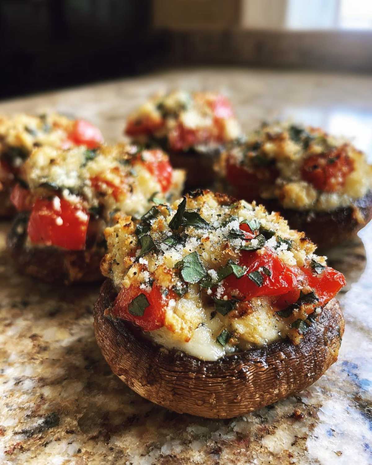 Caprese Stuffed Mushrooms (Quick 20-Min Appetizer) - detail 2