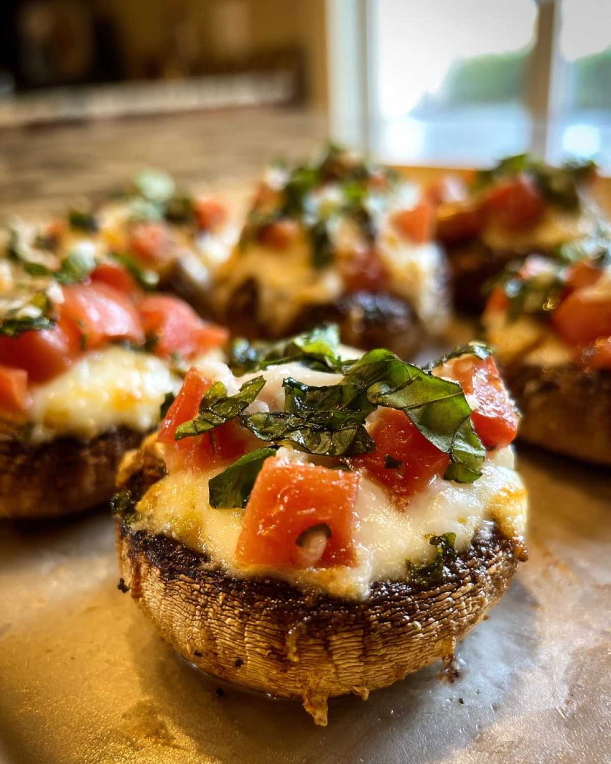 Caprese Stuffed Mushrooms (Quick 20-Min Appetizer) - detail 4