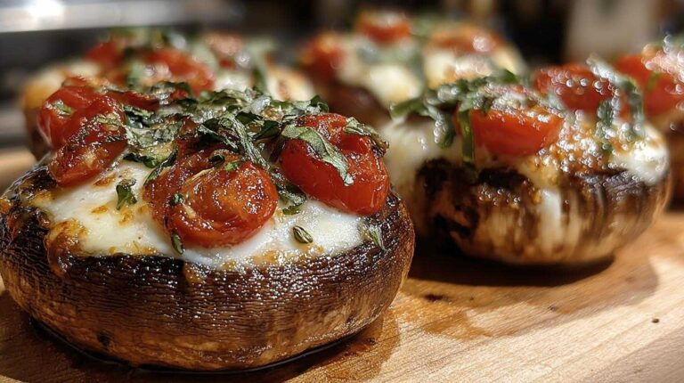 Caprese Stuffed Mushrooms (Quick 20-Min Appetizer)