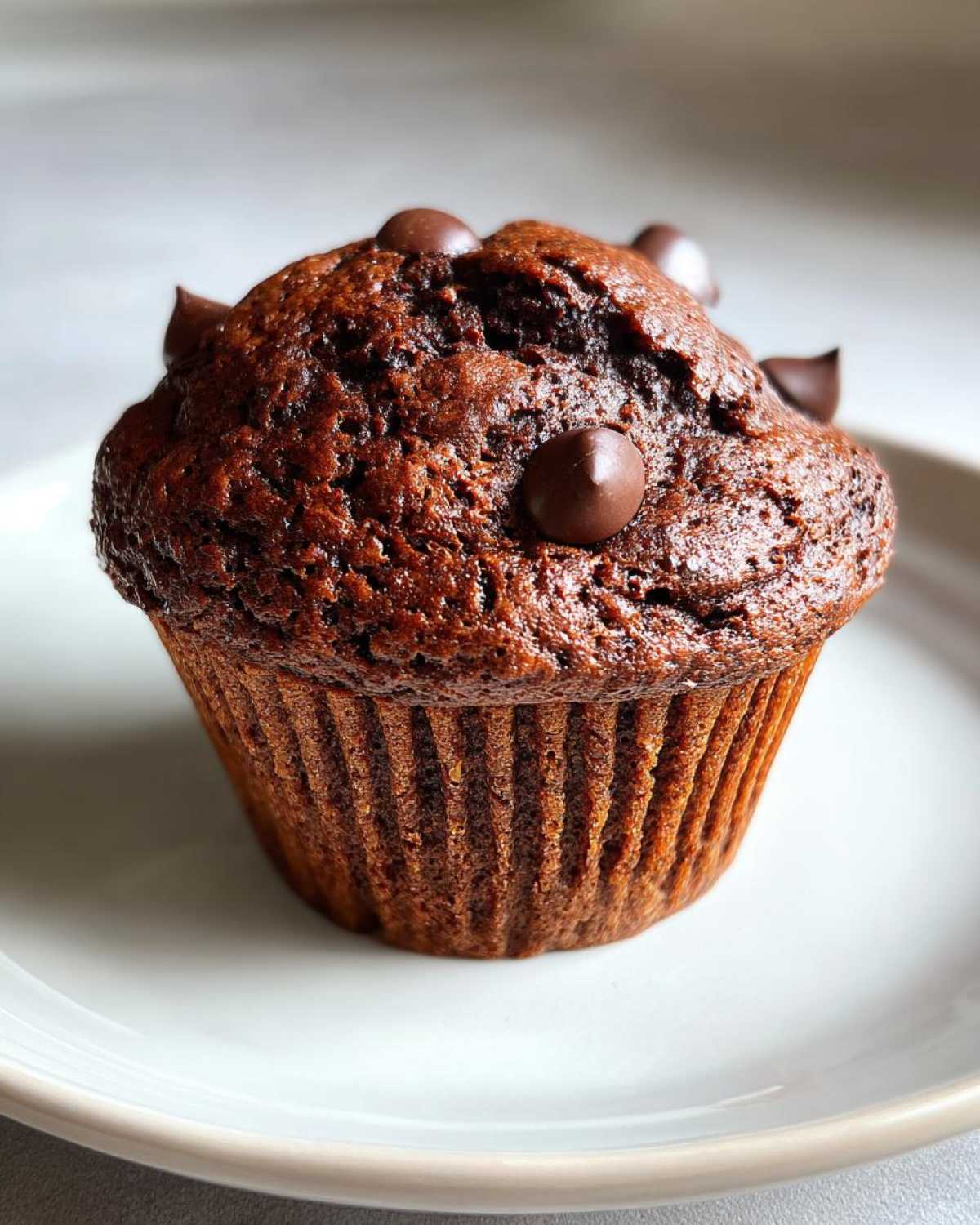 Chocolate protein muffins - detail 1