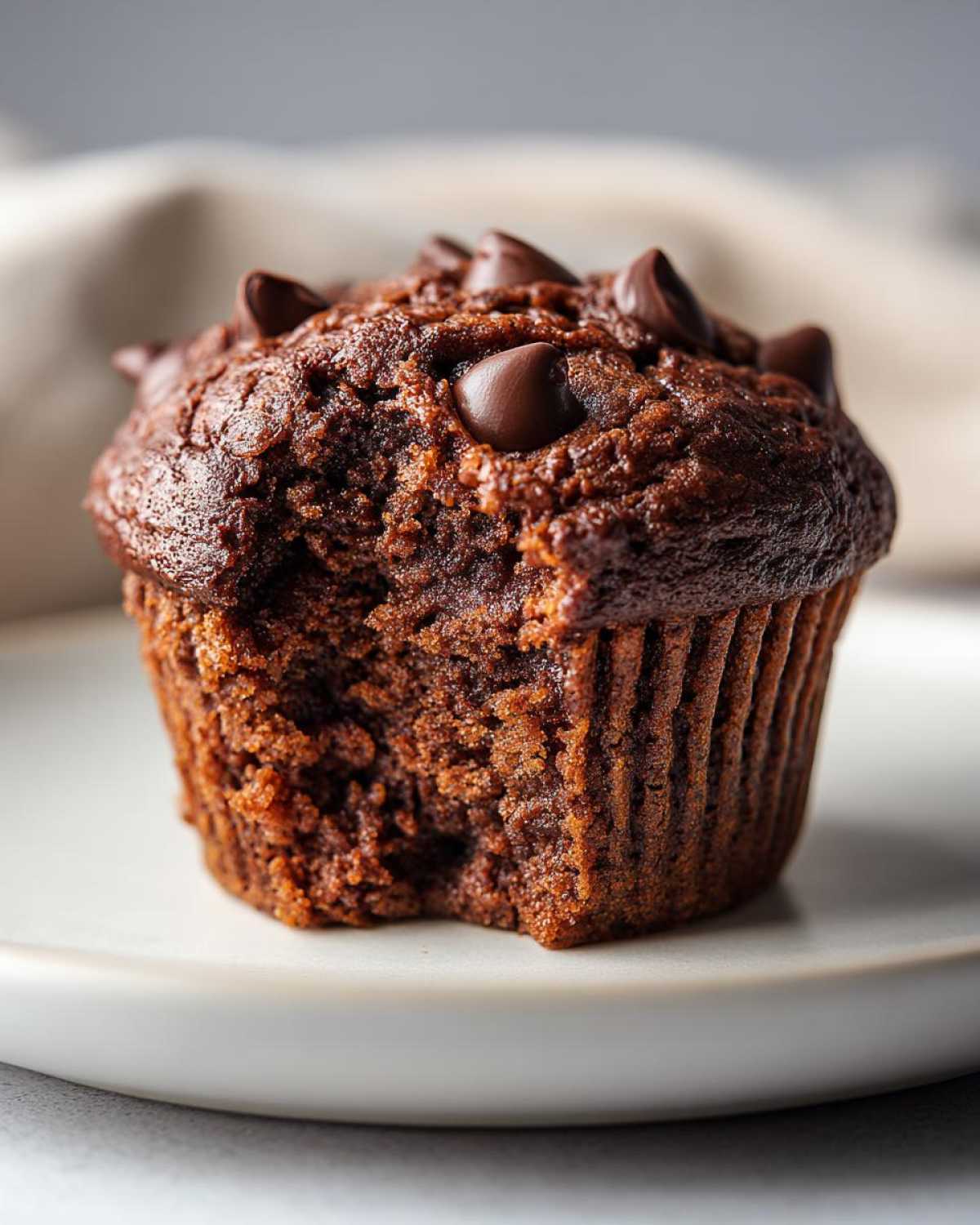 Chocolate protein muffins - detail 2