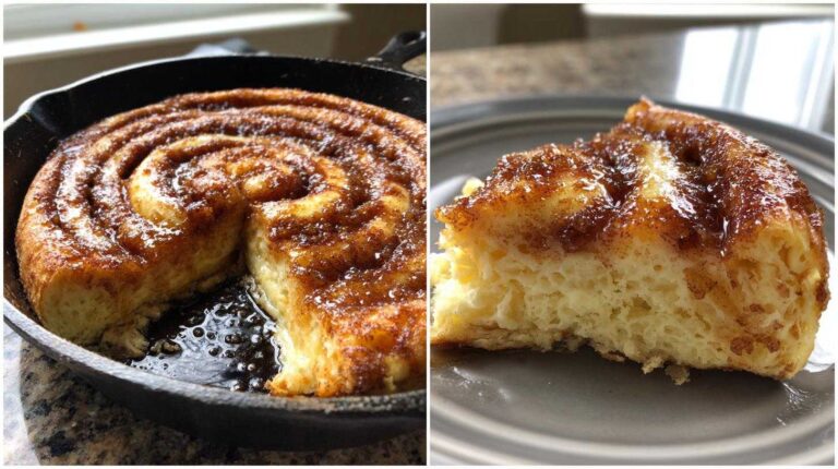 Cinnamon Roll Pancake Skillet (20-Min Breakfast Hack)