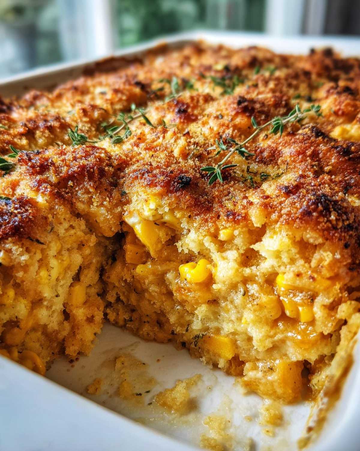 Corn and squash casserole - detail 1