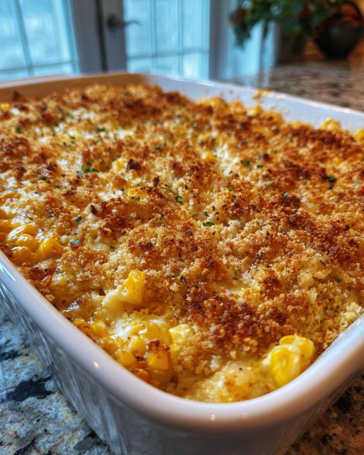 Corn and squash casserole - detail 2