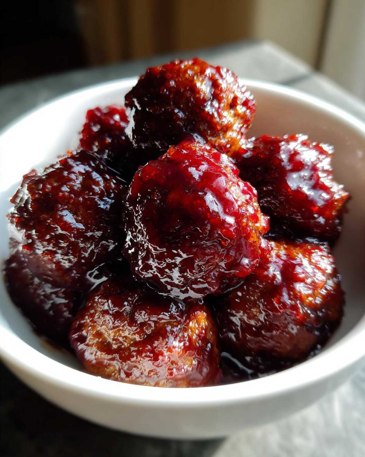 Cranberry-Glazed Cocktail Meatballs (20-Min Party Bite) - detail 4