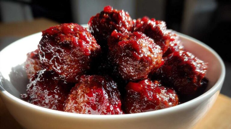 Cranberry-Glazed Cocktail Meatballs (20-Min Party Bite)